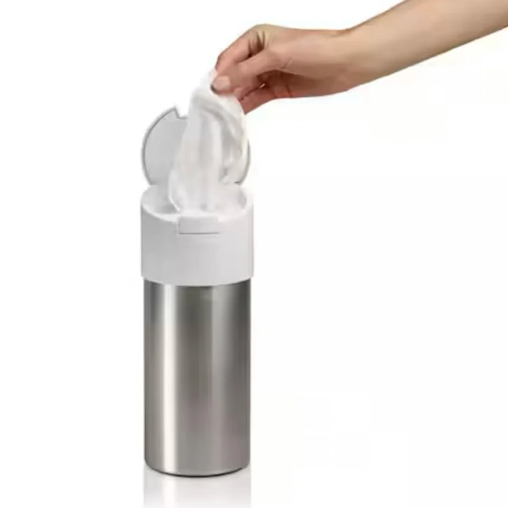 KOHLER Disinfecting Wipes Dispenser Stainless Steel Canister Easy One Touch Lid